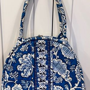 Vera Bradley Eloise Shoulder Bag Purse Blue Lagoon Kiss Lock Bag 2011